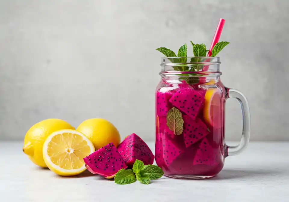 Purple dragon fruit version of the Natural Mounjaro Recipe