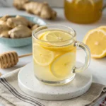 Natural zepbound recipe drink with lemon and ginger