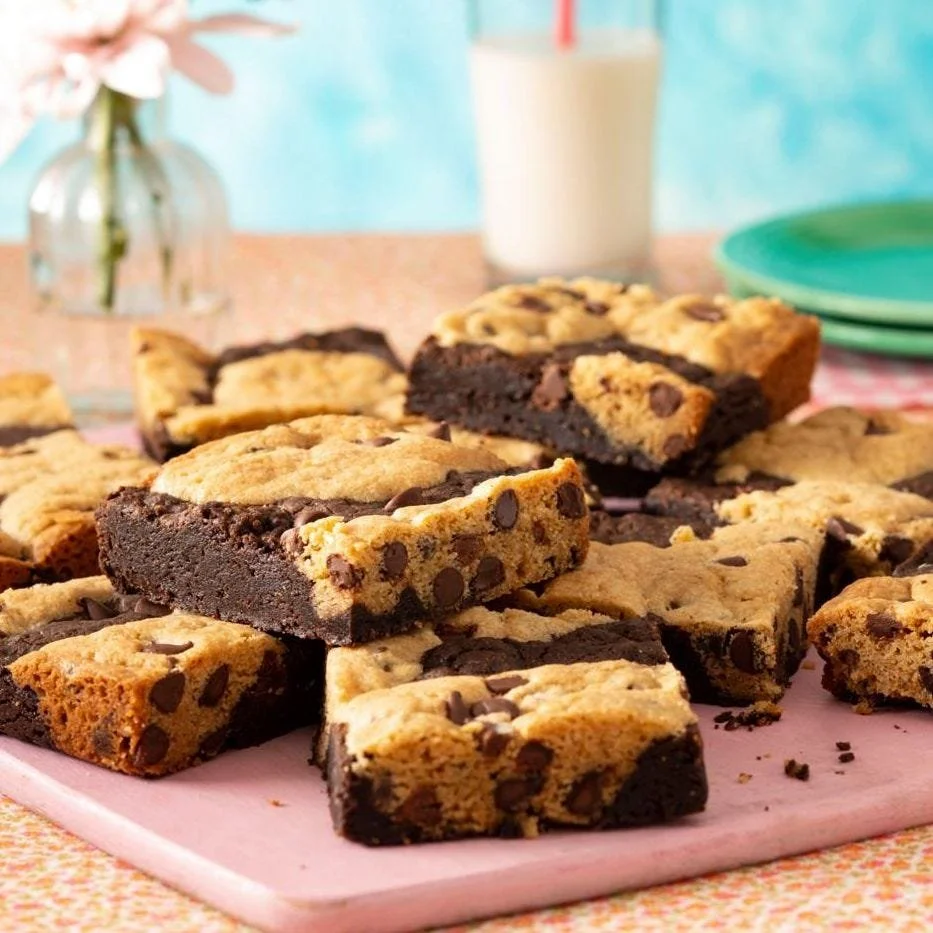 Delicious homemade brookies - a perfect mix of brownies and cookies