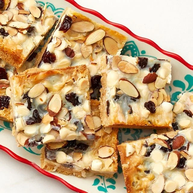 Delicious homemade Cherry-Almond Bars with cherries and almonds