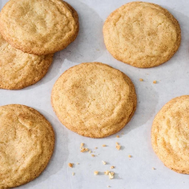 Delicious homemade cinnamon sugar cookies on a baking tray