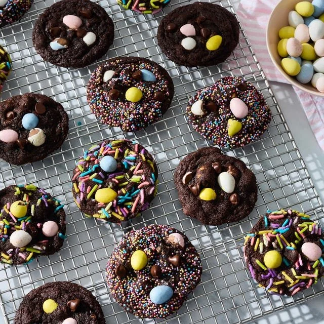 Colorful Easter Egg Cookies decorated for a festive celebration