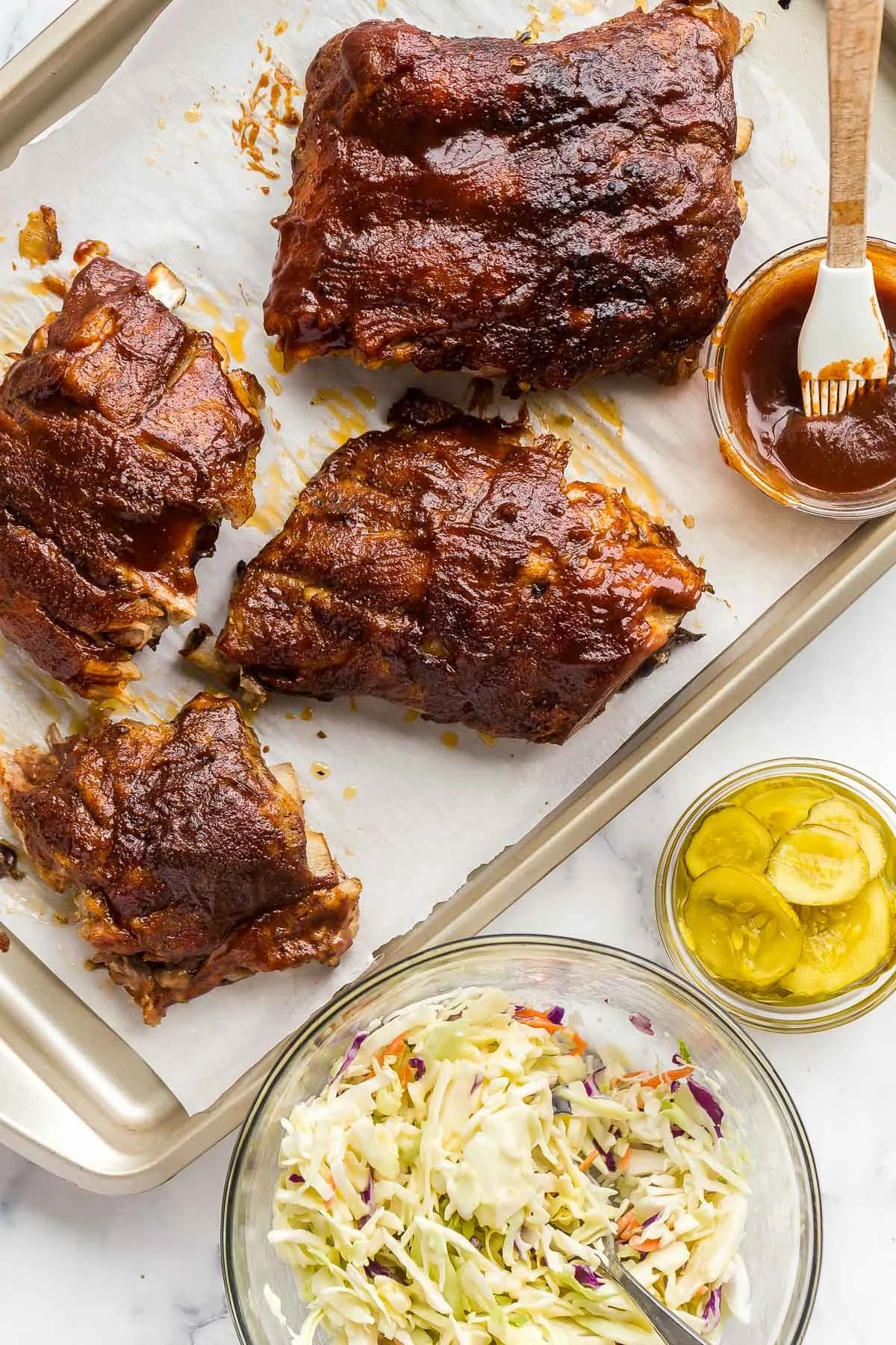Easy slow cooker BBQ ribs with rich sauce and tender meat
