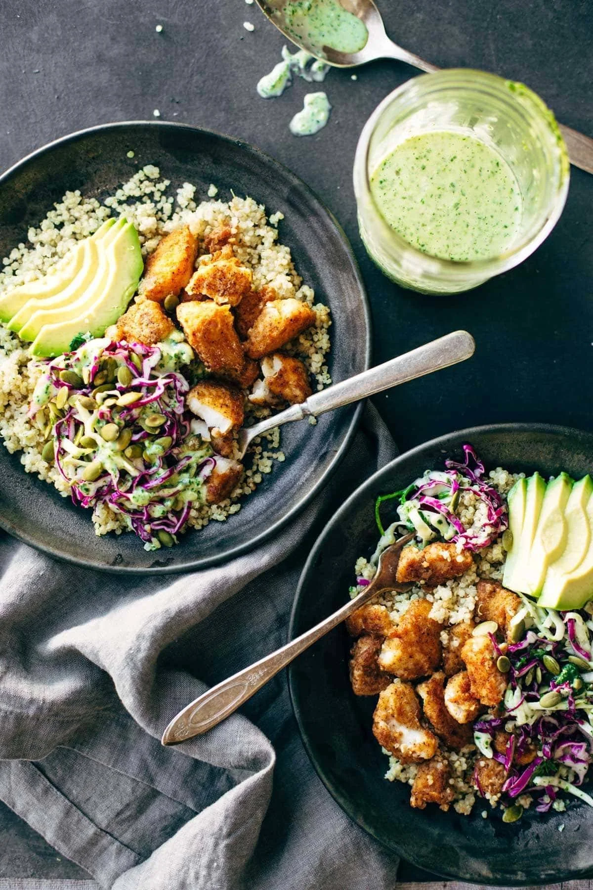 Delicious fish taco bowls with fresh ingredients and vibrant flavors