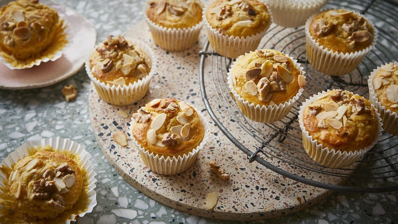 High protein muffins baked for a healthy snack or breakfast option