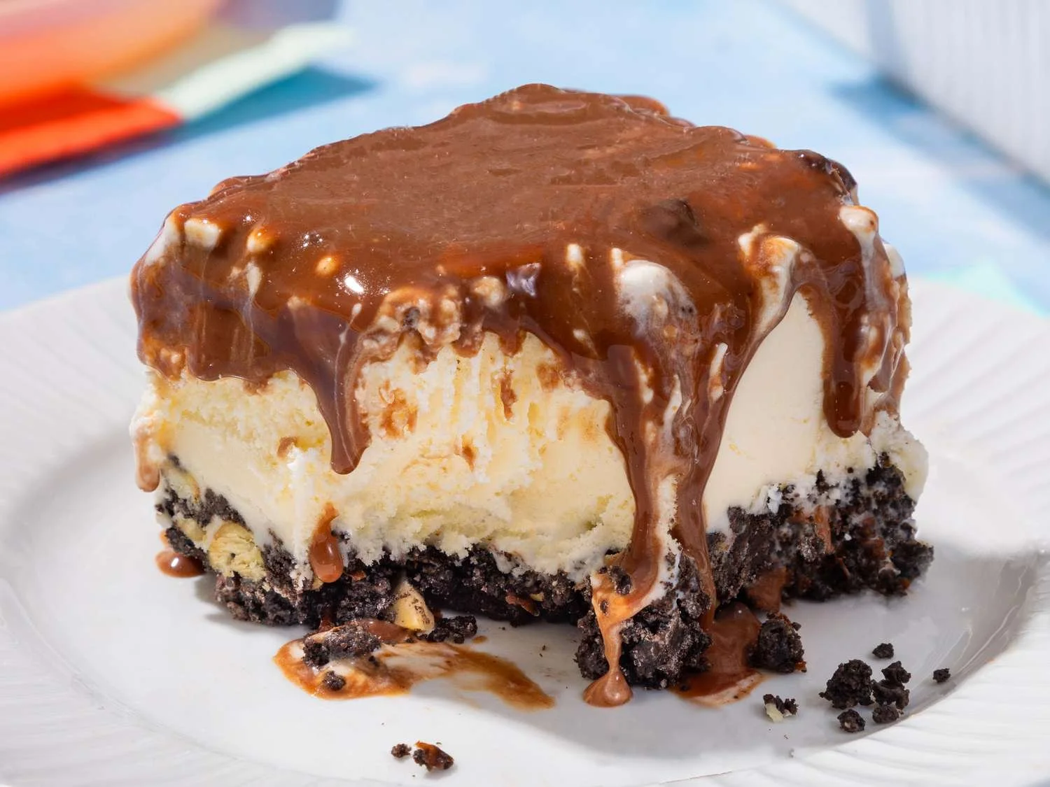Delicious Mom's Ice Cream Dessert served in a bowl with toppings