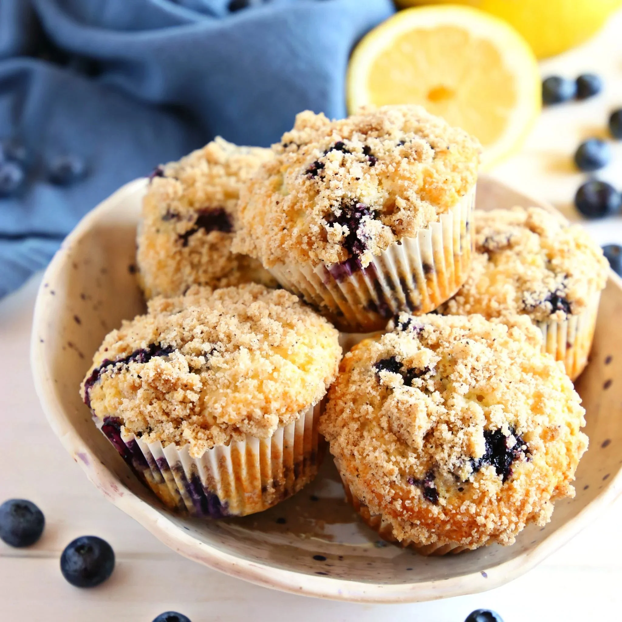 Delicious homemade muffins displayed on a kitchen counter