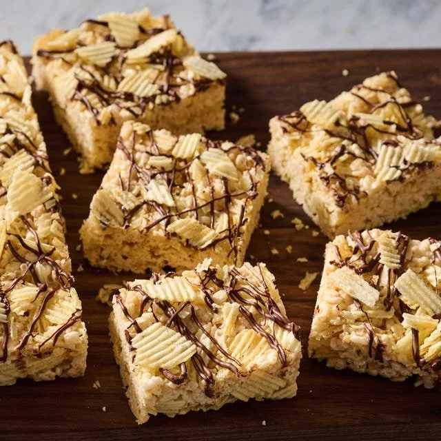 Delicious Potato Chip Rice Krispie Treats with crunchy potato chips and marshmallows