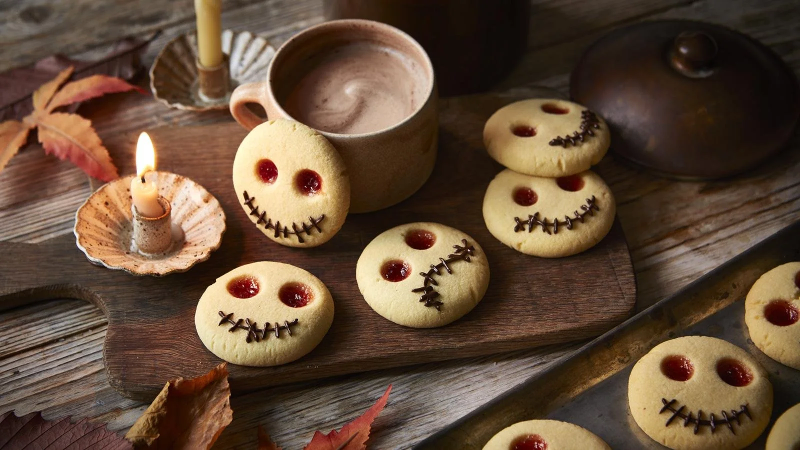 Spooky skull biscuits ready for Halloween celebrations