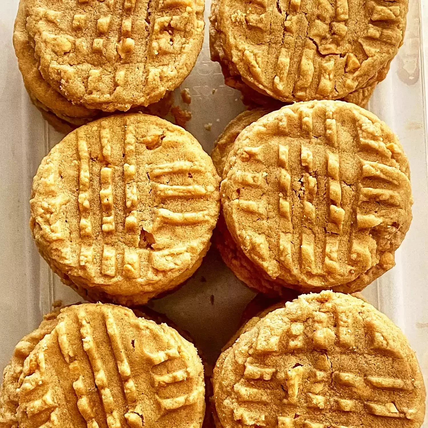 Whole jar filled with delicious peanut butter cookies