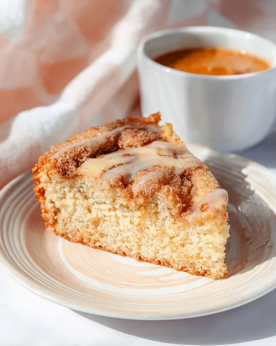 Delicious homemade coffee cake served on a plate