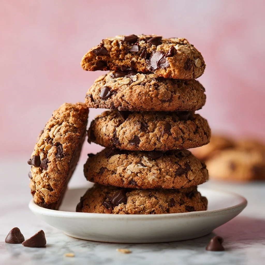 Assortment of homemade healthy cookies on a wooden table.