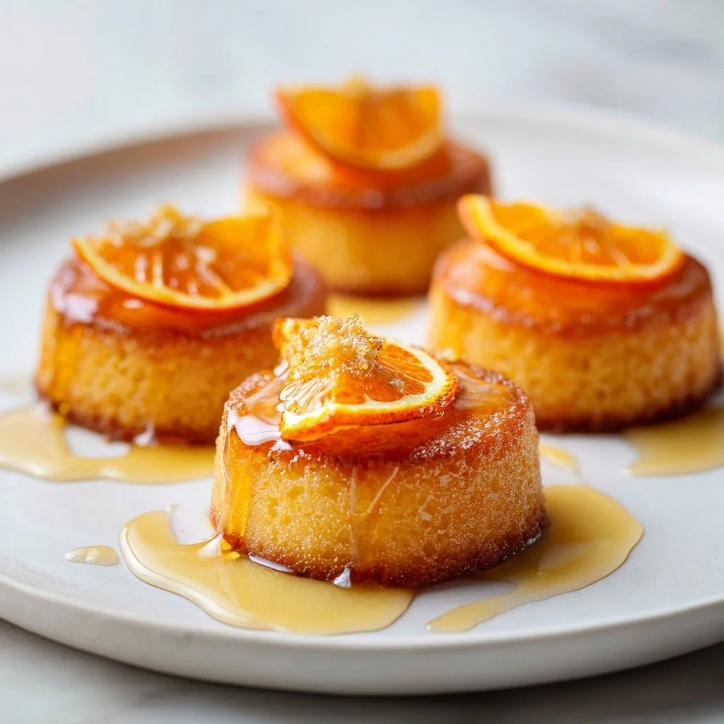 Delicious homemade Orange Ginger Honey Cakes with a citrus glaze