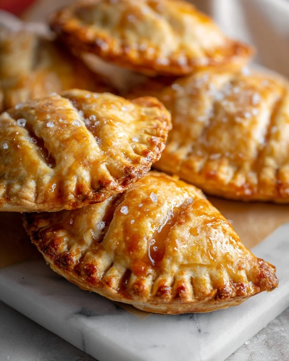 Delicious salted caramel-apple hand pies ready for baking