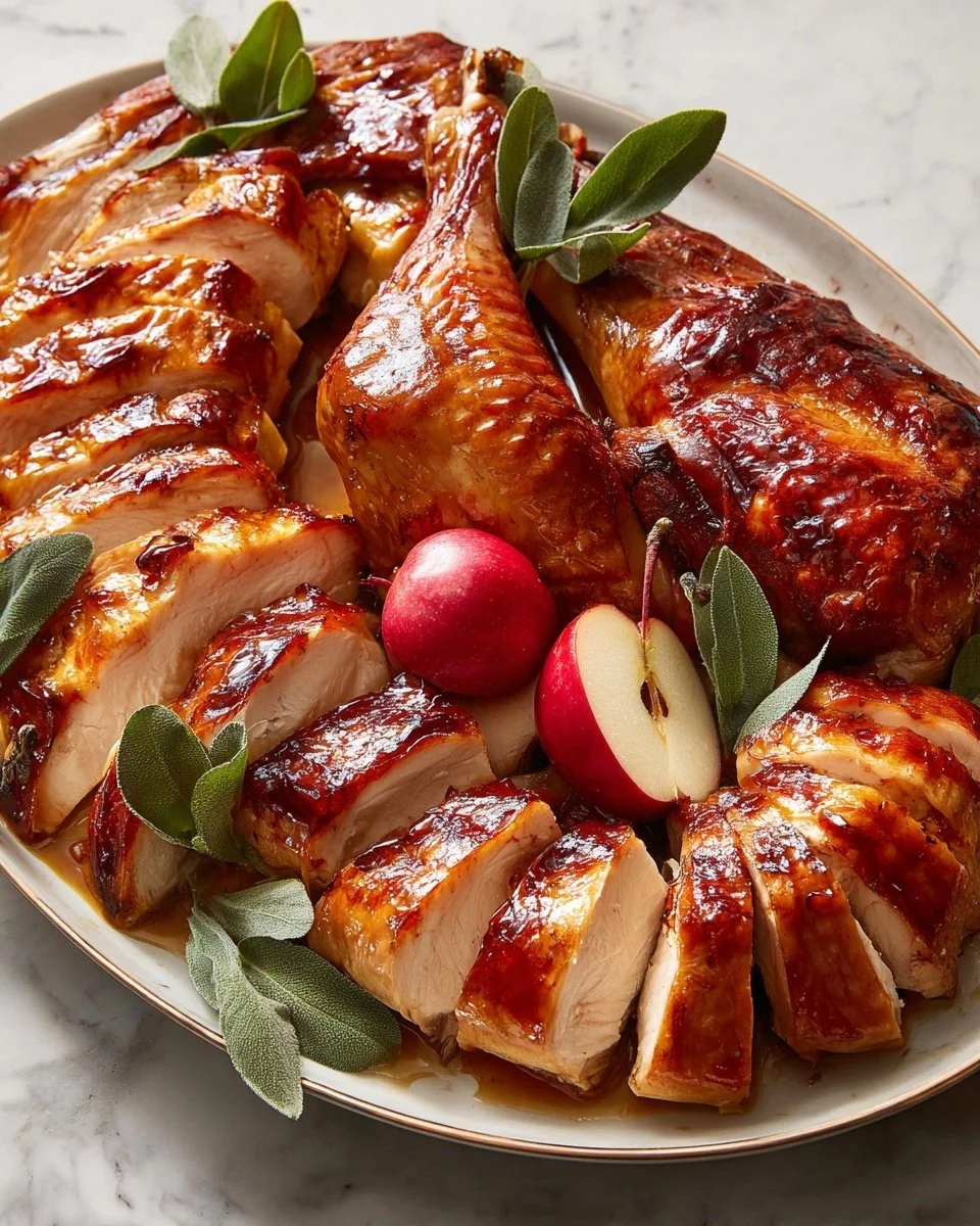 Delicious roast turkey by Thomas Keller, ideal for holiday feasts.